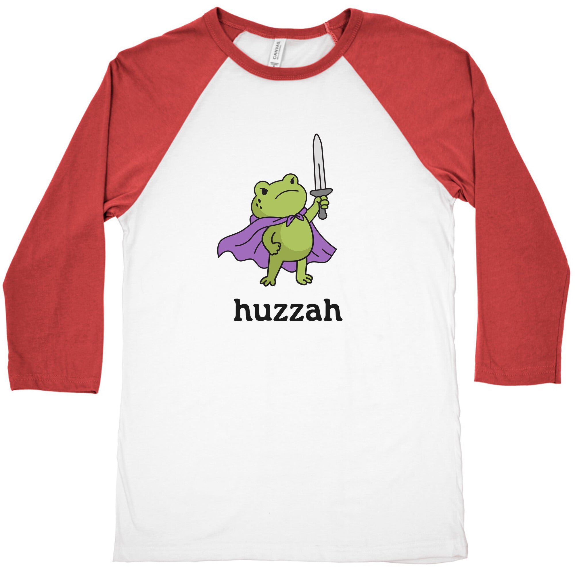 Huzzah Frog Baseball Tee