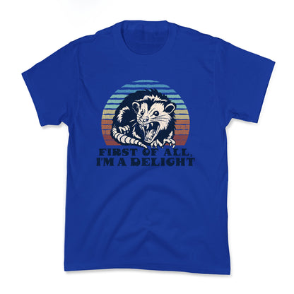 Delightful Unhinged Possum Kids Tee