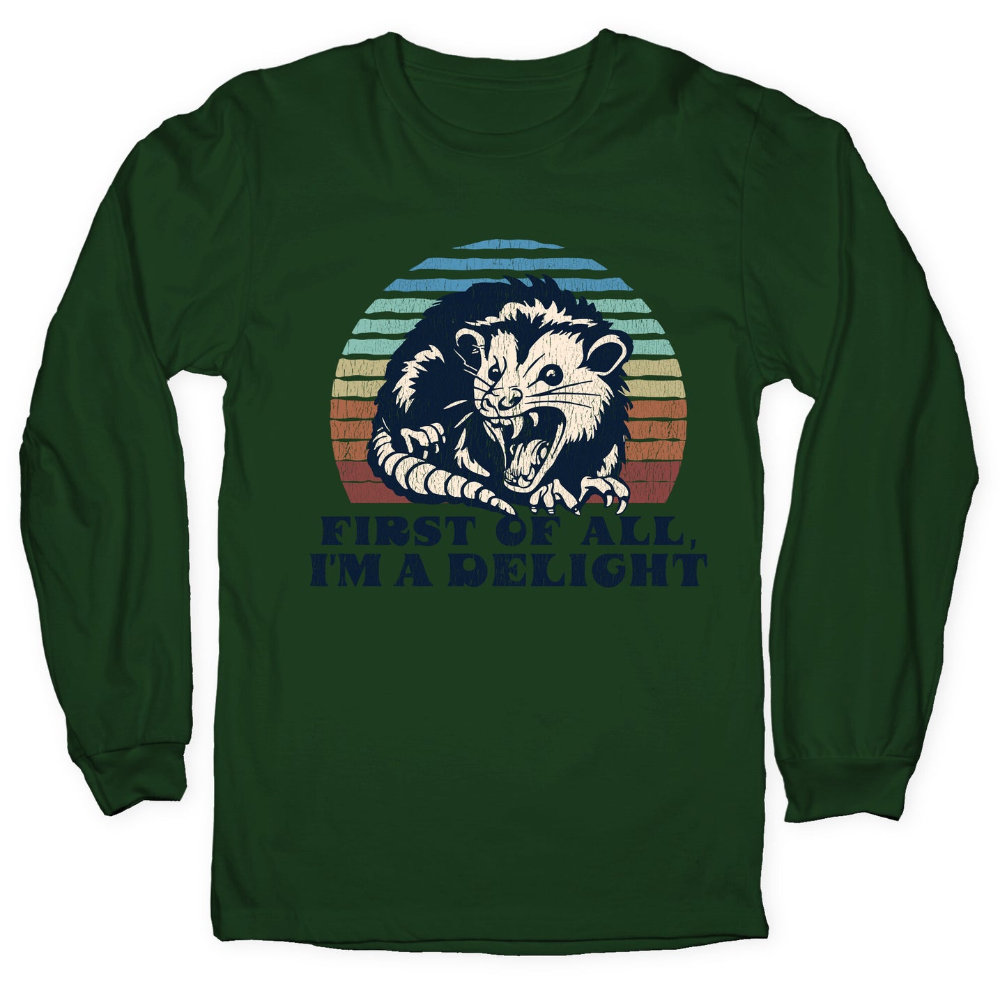 Delightful Unhinged Possum Longsleeve Tee