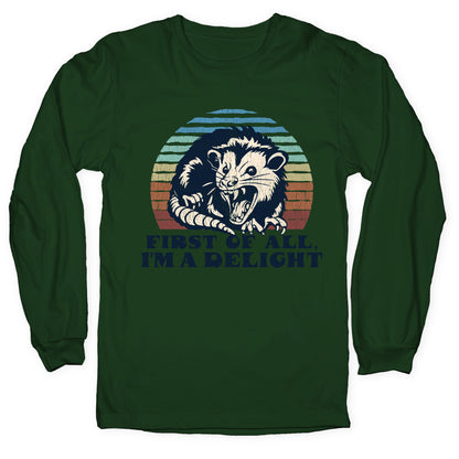 Delightful Unhinged Possum Longsleeve Tee