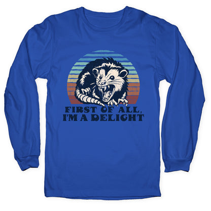 Delightful Unhinged Possum Longsleeve Tee