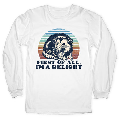 Delightful Unhinged Possum Longsleeve Tee