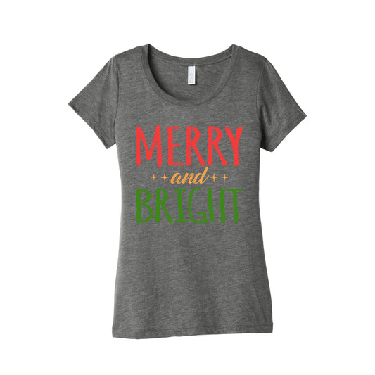 Merry & Bright Womens Triblend Tee