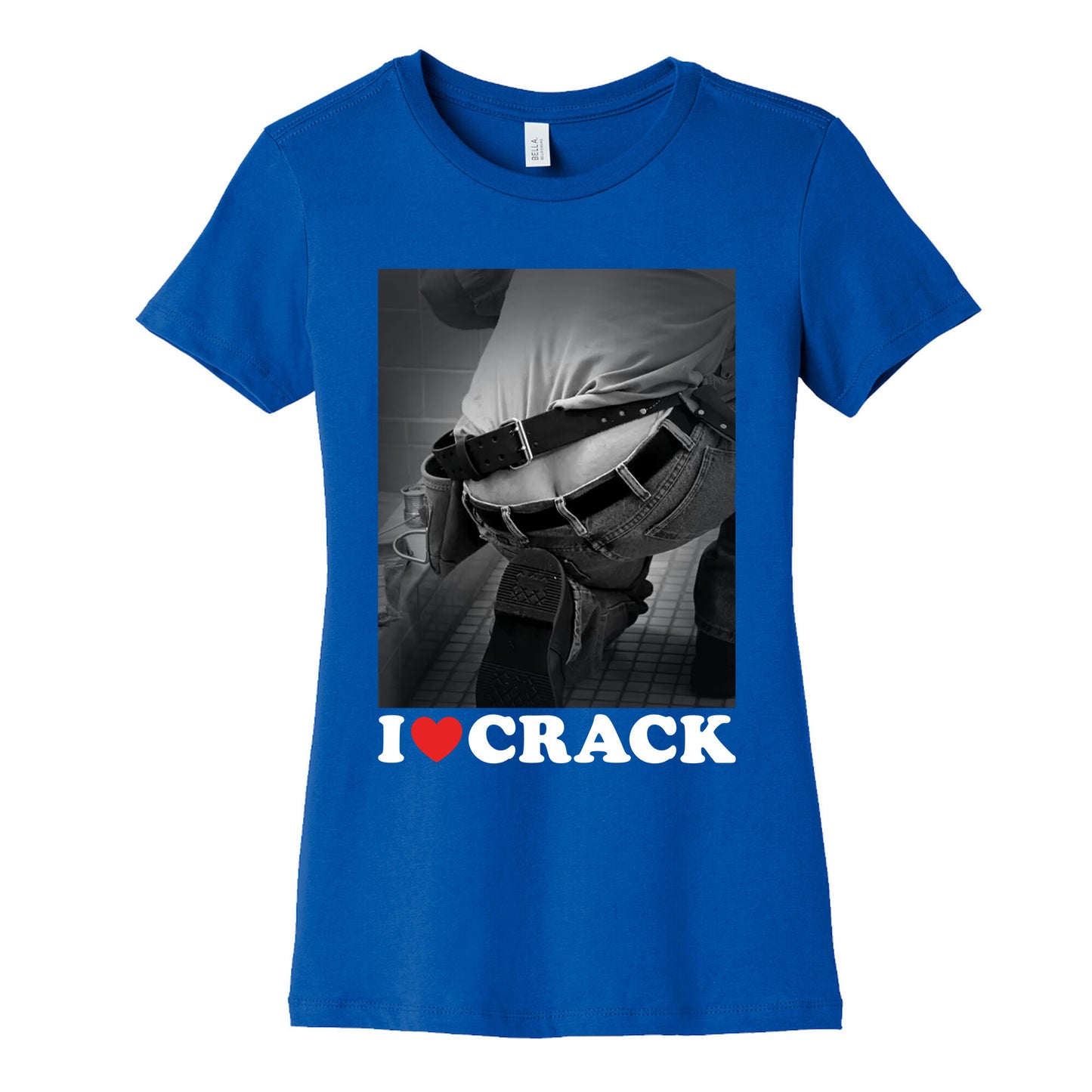 I Love Crack Womens Cotton Tee