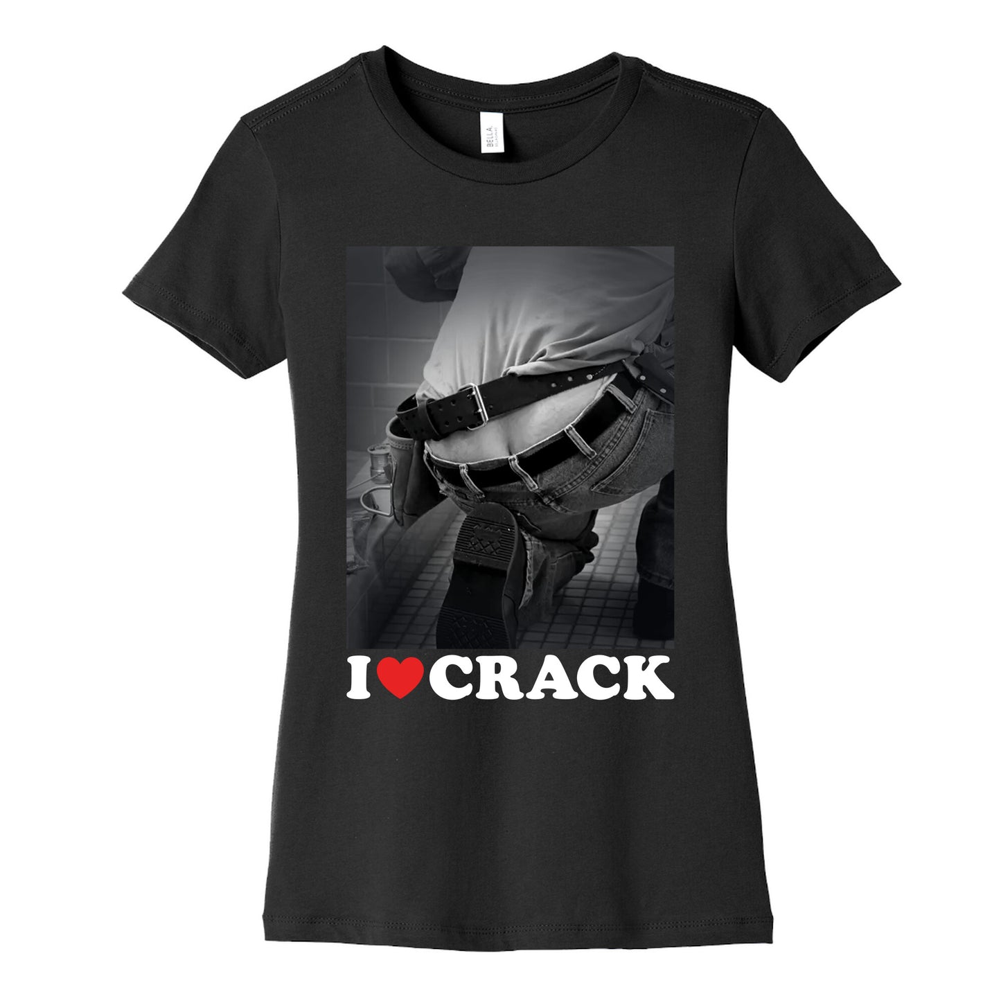 I Love Crack Womens Cotton Tee