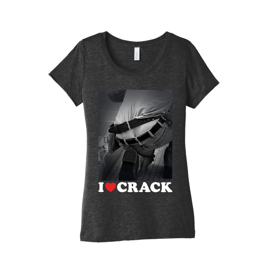 I Love Crack Womens Triblend Tee