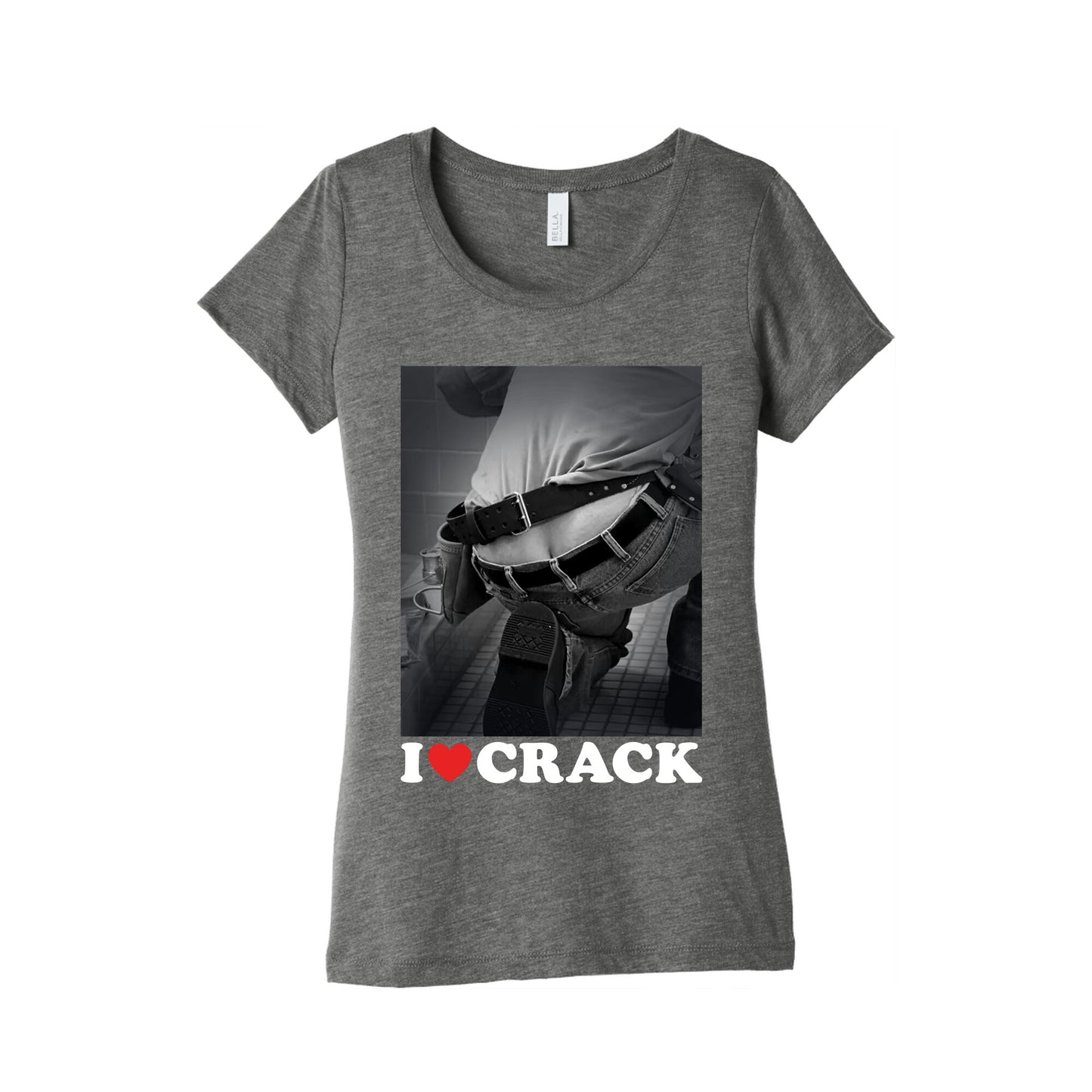I Love Crack Womens Triblend Tee