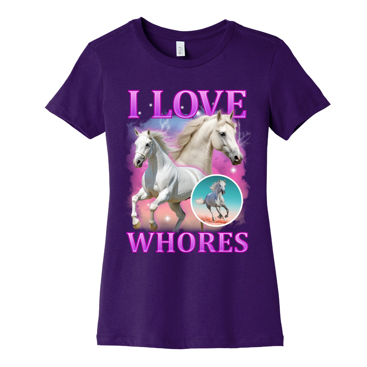 I Love Whores Womens Cotton Tee
