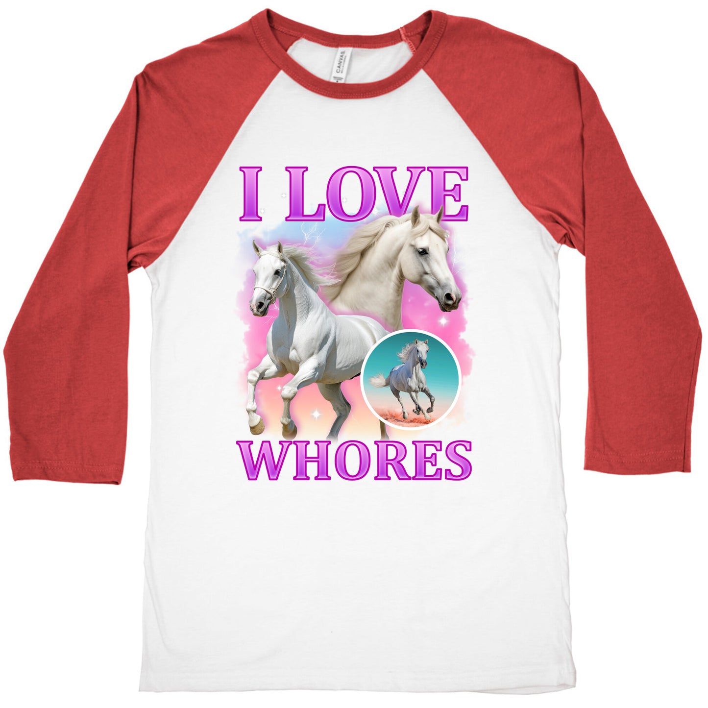 I Love Whores Baseball Tee