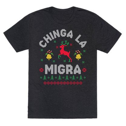 Chinga La Migra Christmas Unisex Triblend Tee