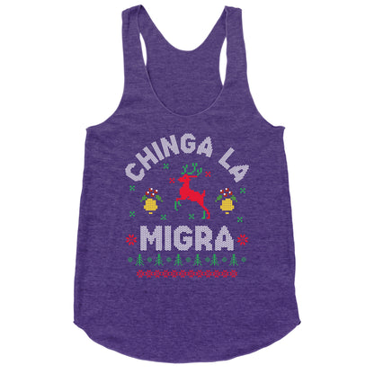 Chinga La Migra Christmas Racerback Tank