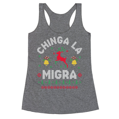 Chinga La Migra Christmas Racerback Tank