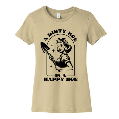 Dirty Hoe, Happy Hoe Womens Cotton Tee