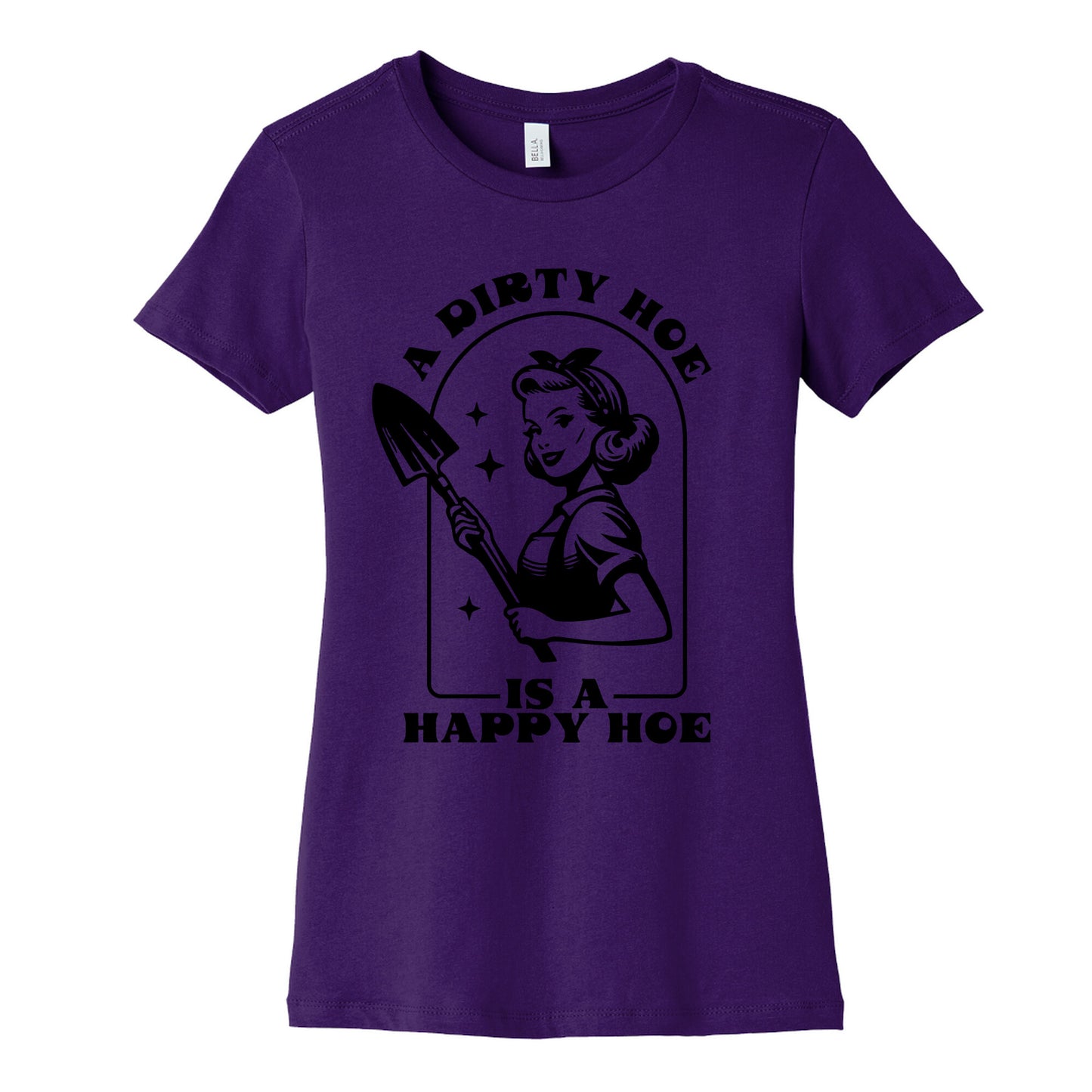 Dirty Hoe, Happy Hoe Womens Cotton Tee