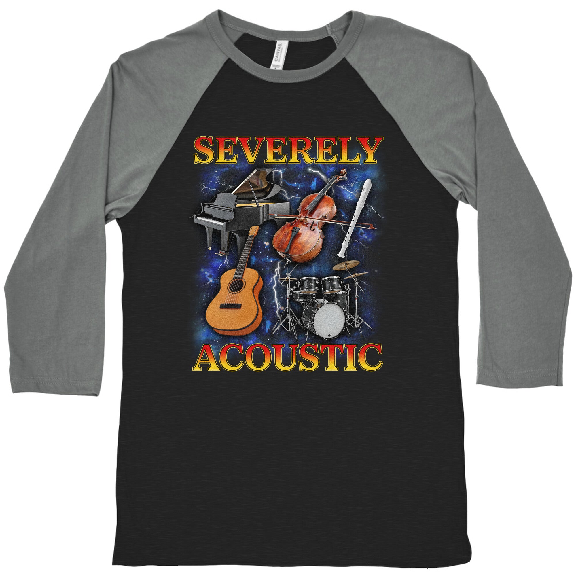 Severely Acoustic Baseball Tee