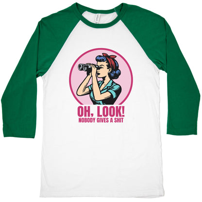 Nobody Gives A Shit Baseball Tee