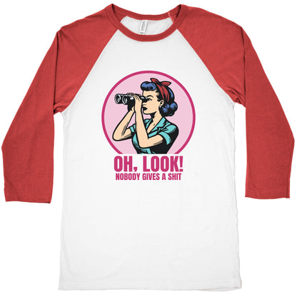 Nobody Gives A Shit Baseball Tee