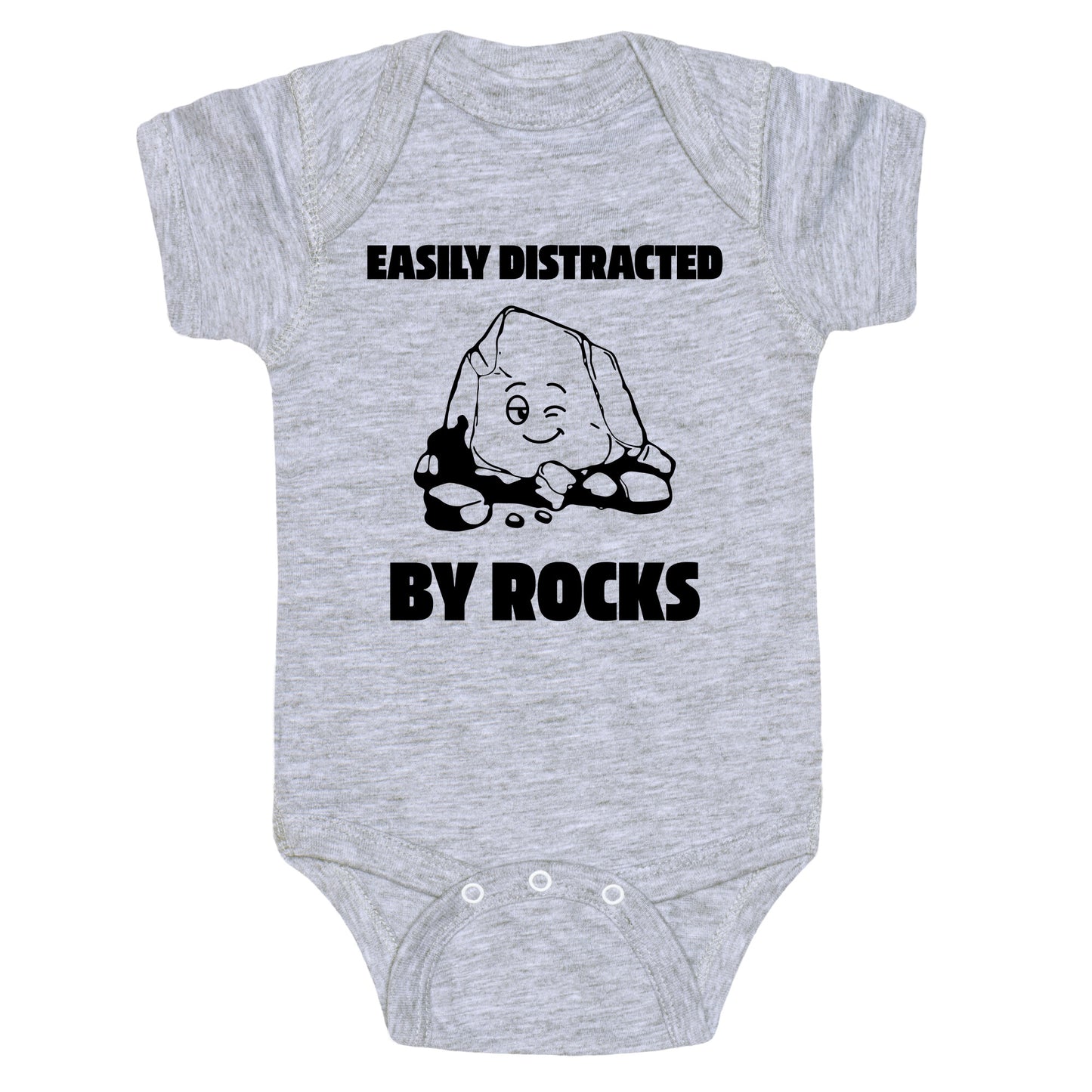 Easily Distracted By Rocks Baby One-Piece