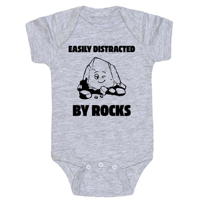 Easily Distracted By Rocks Baby One-Piece