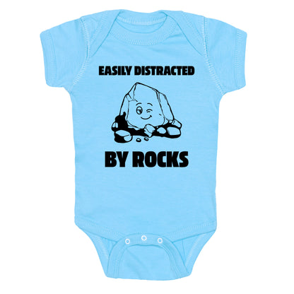 Easily Distracted By Rocks Baby One-Piece