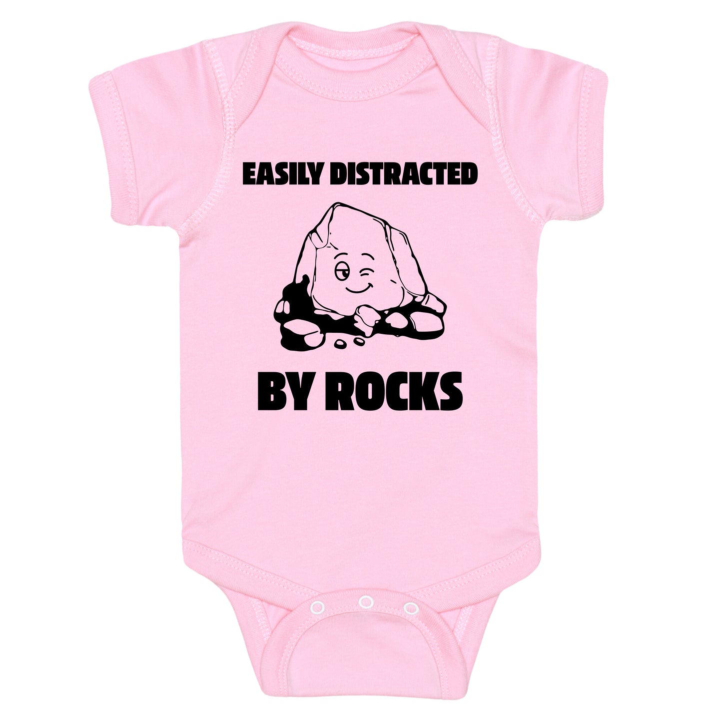 Easily Distracted By Rocks Baby One-Piece