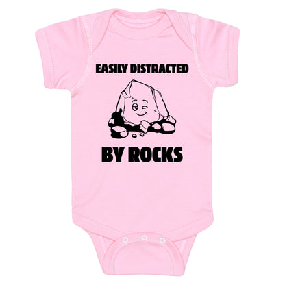 Easily Distracted By Rocks Baby One-Piece