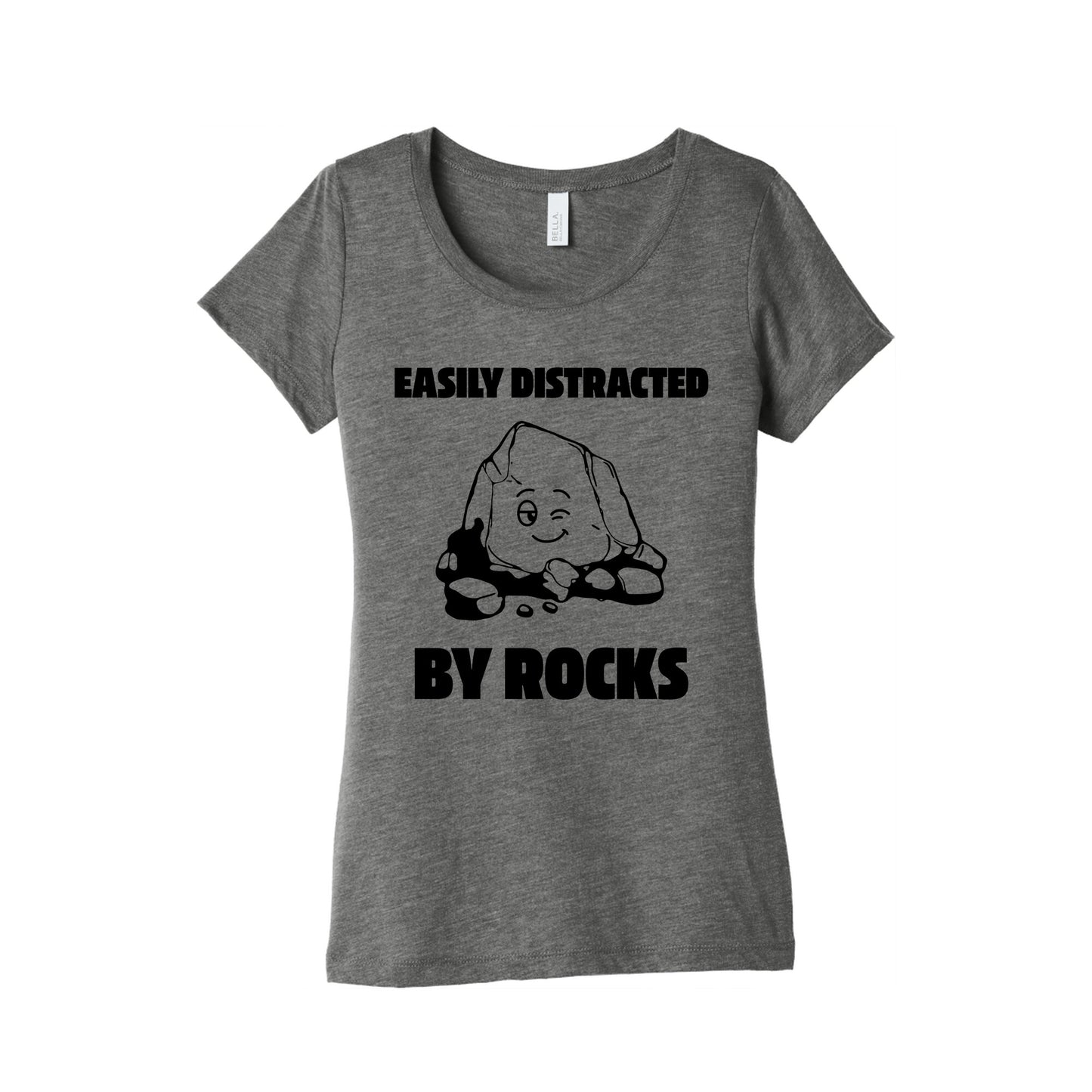 Easily Distracted By Rocks Womens Triblend Tee