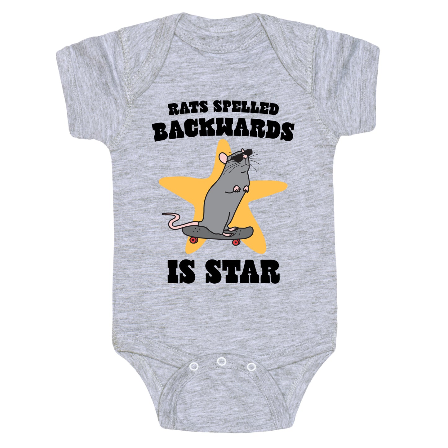 Rats Spelled Backwards is STAR Baby One-Piece
