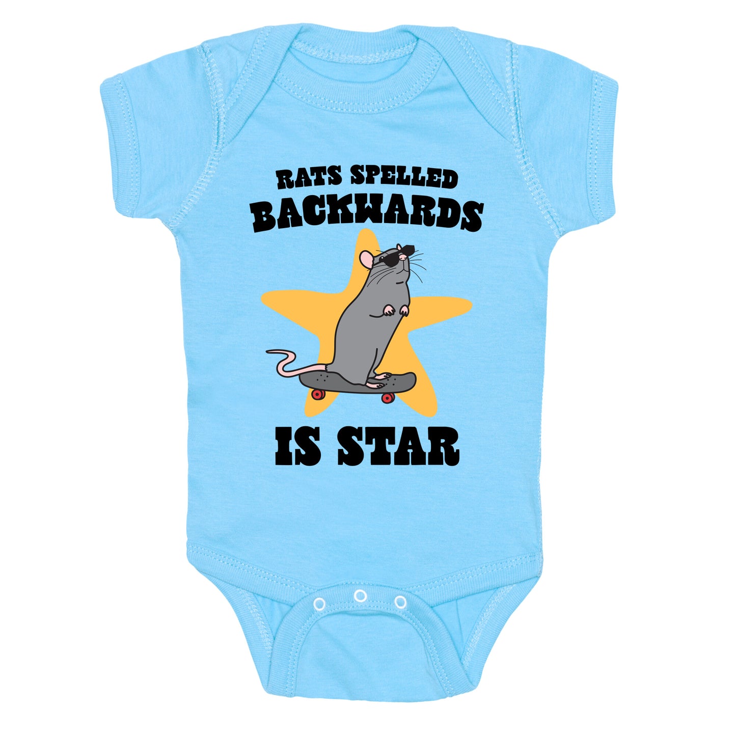 Rats Spelled Backwards is STAR Baby One-Piece