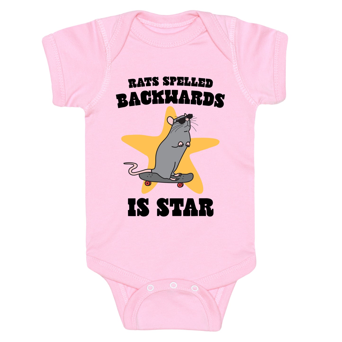 Rats Spelled Backwards is STAR Baby One-Piece