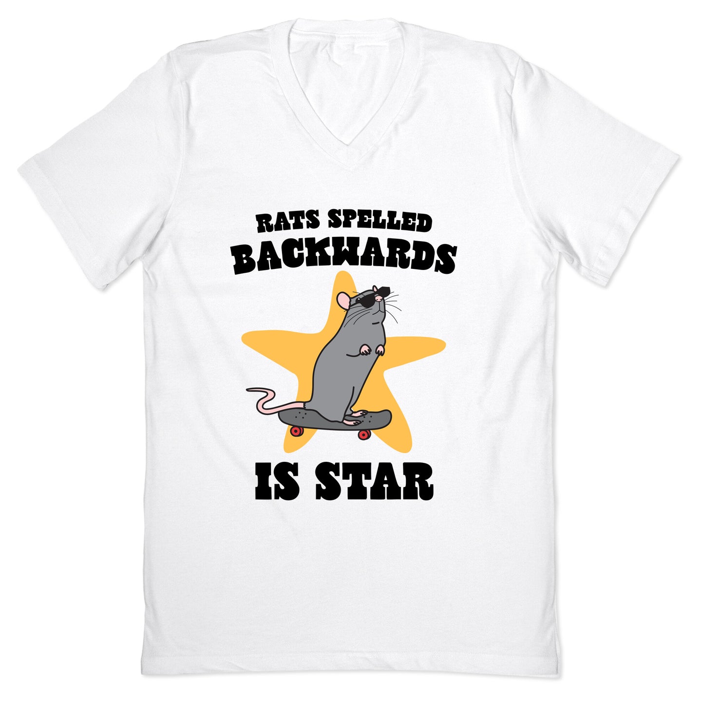 Rats Spelled Backwards is STAR V-Neck