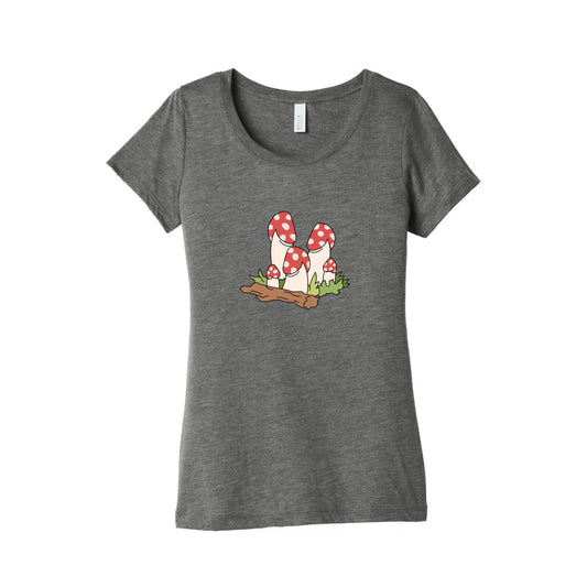 Mushroom Peens Womens Triblend Tee