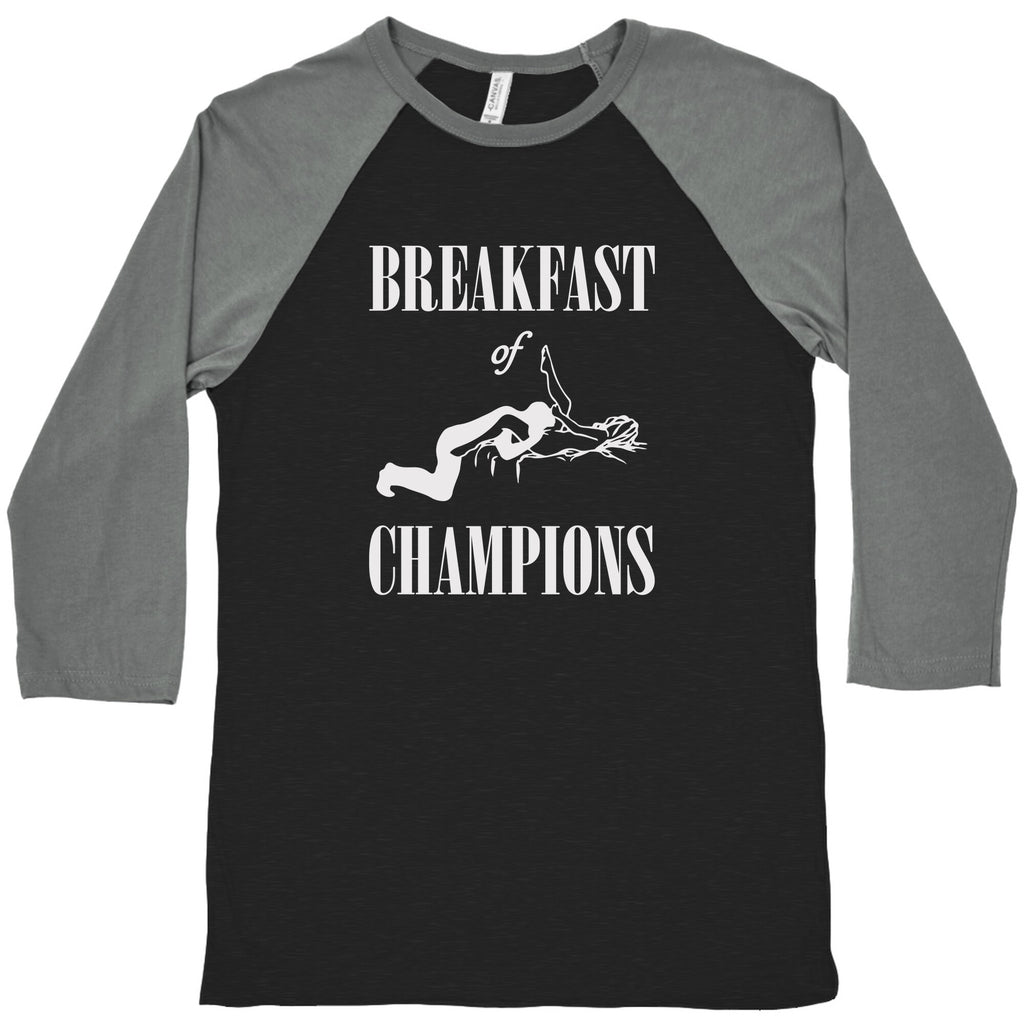 Breakfast Of Champnions Baseball Tee