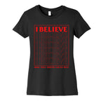 Stranger Things I Believe Womens Cotton Tee