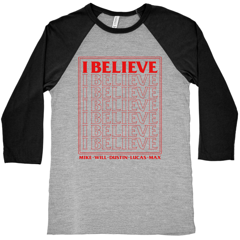 Stranger Things I Believe Baseball Tee