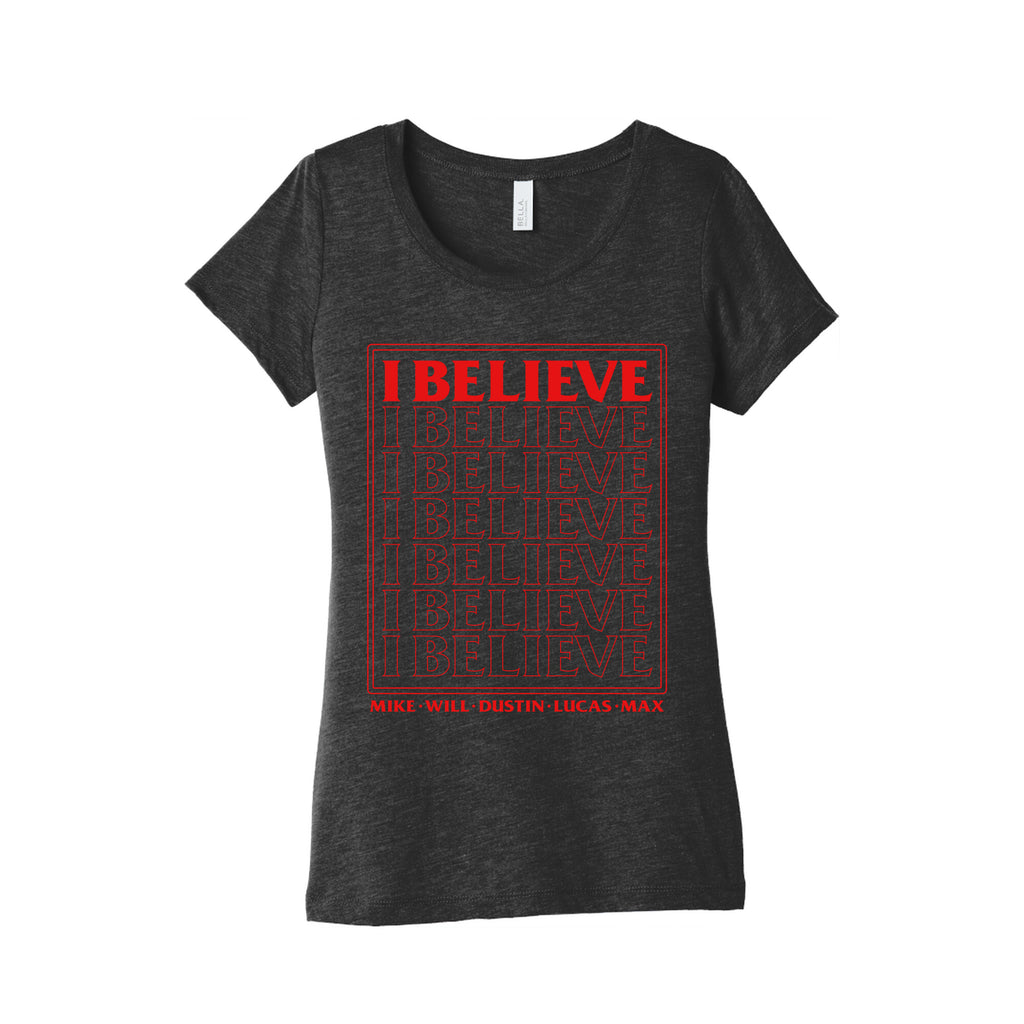 Stranger Things I Believe Womens Triblend Tee