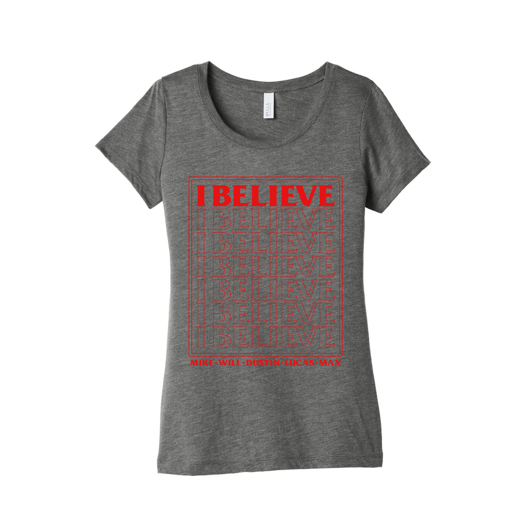 Stranger Things I Believe Womens Triblend Tee
