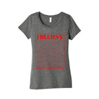 Stranger Things I Believe Womens Triblend Tee