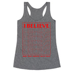 Stranger Things I Believe Racerback Tank