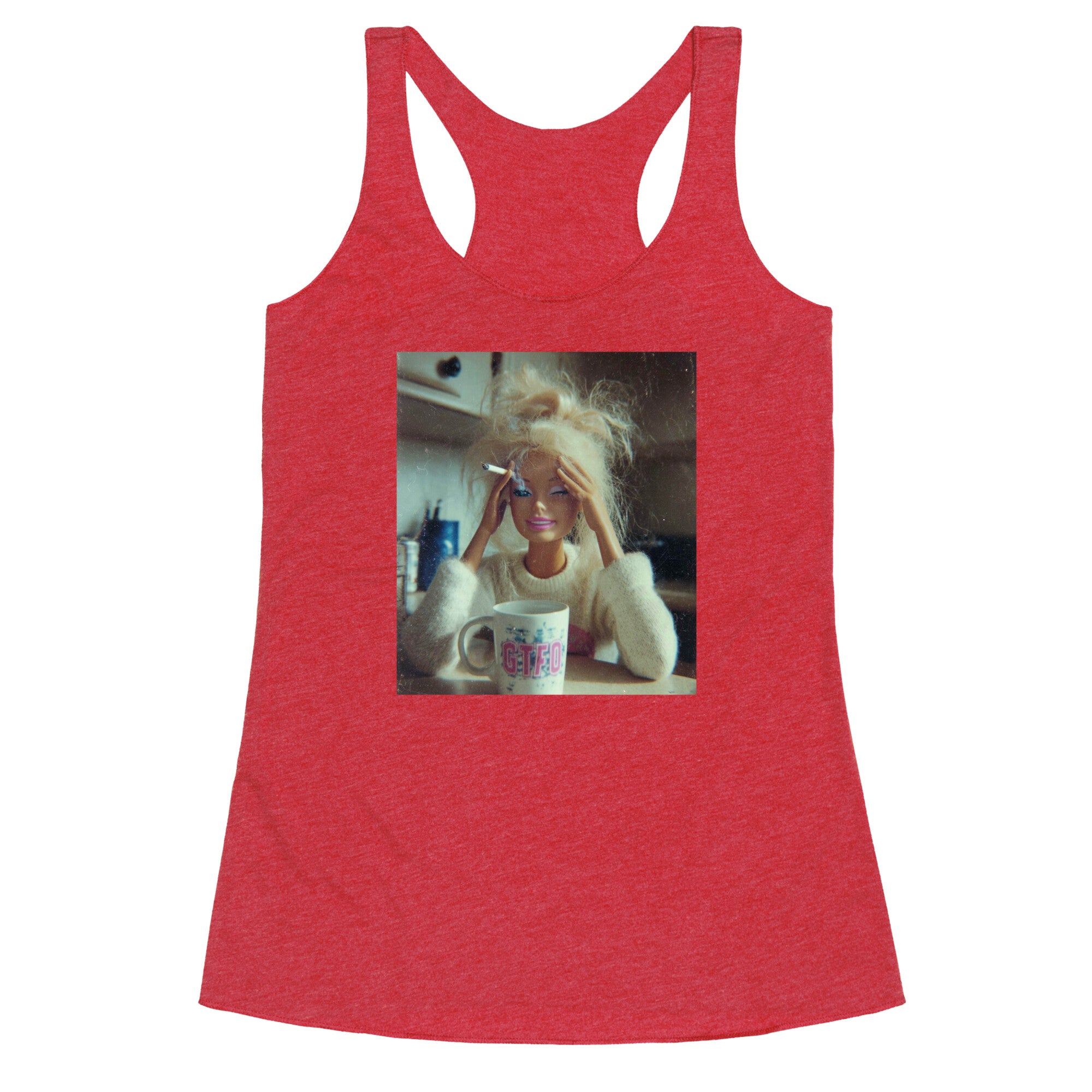 Stressed Out Barbie Racerback Tank