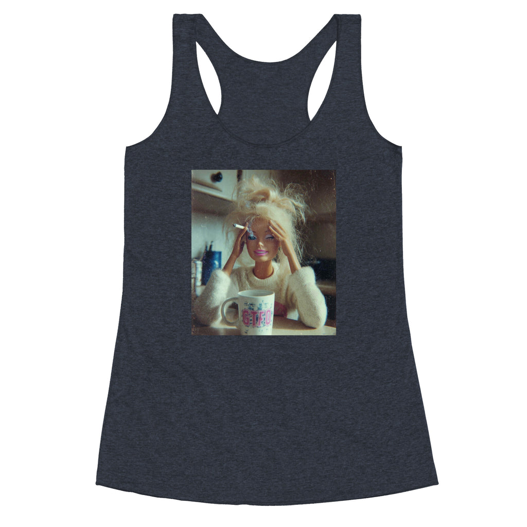 Stressed Out Barbie Racerback Tank