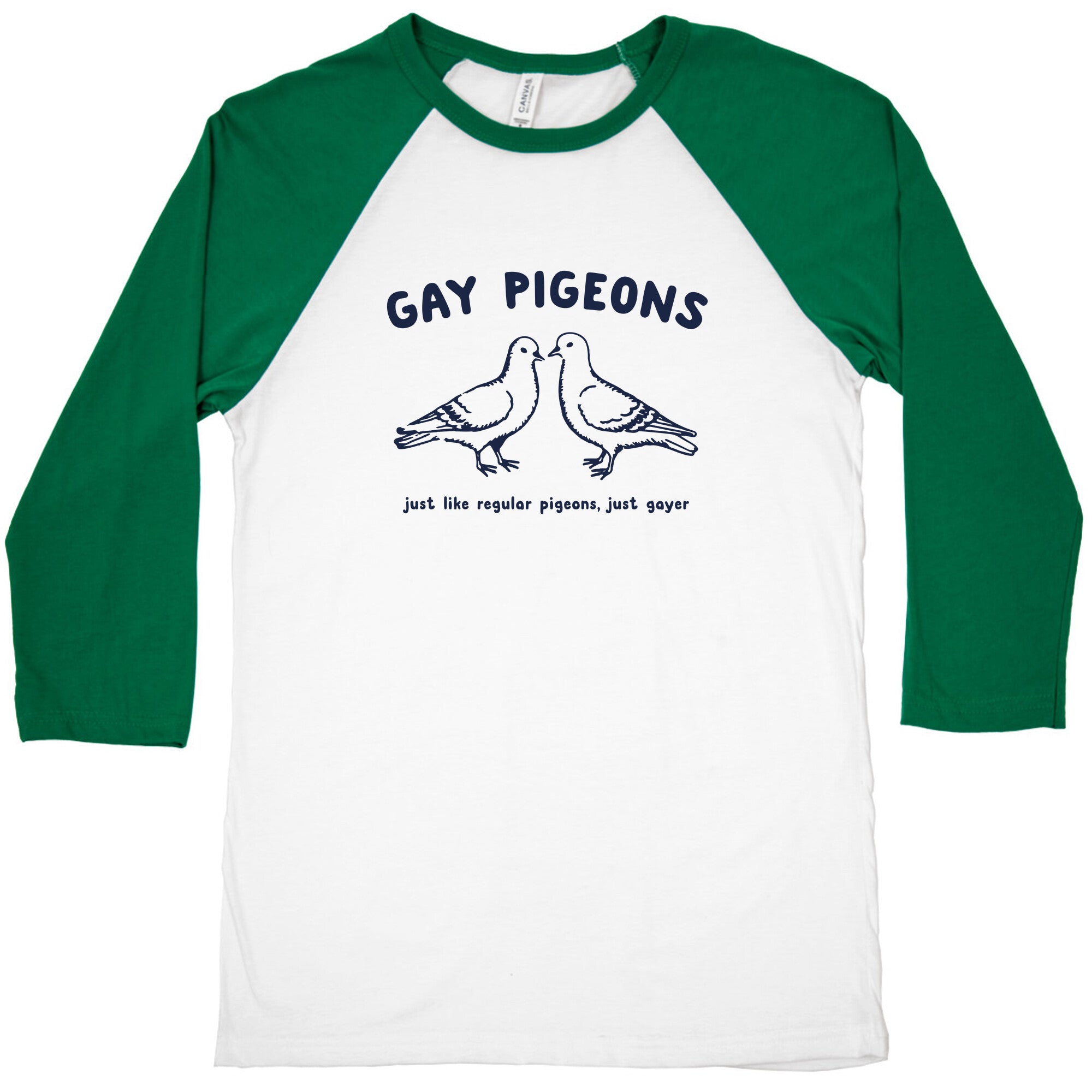 Gay Pigeons Baseball Tee