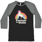 Protect The Dolls Unicorn Baseball Tee