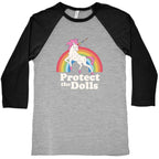 Protect The Dolls Unicorn Baseball Tee