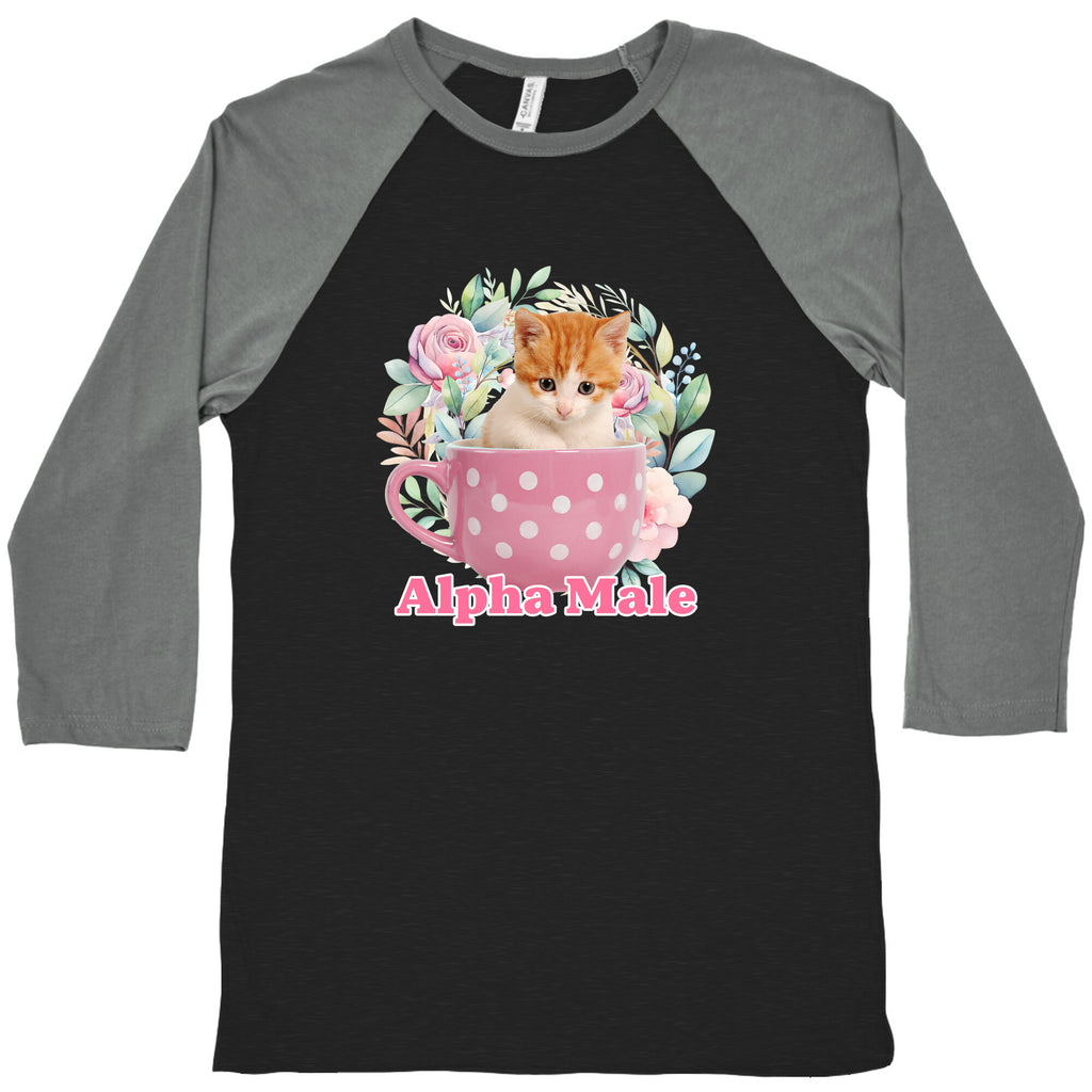 Alpha Male Kitten Baseball Tee