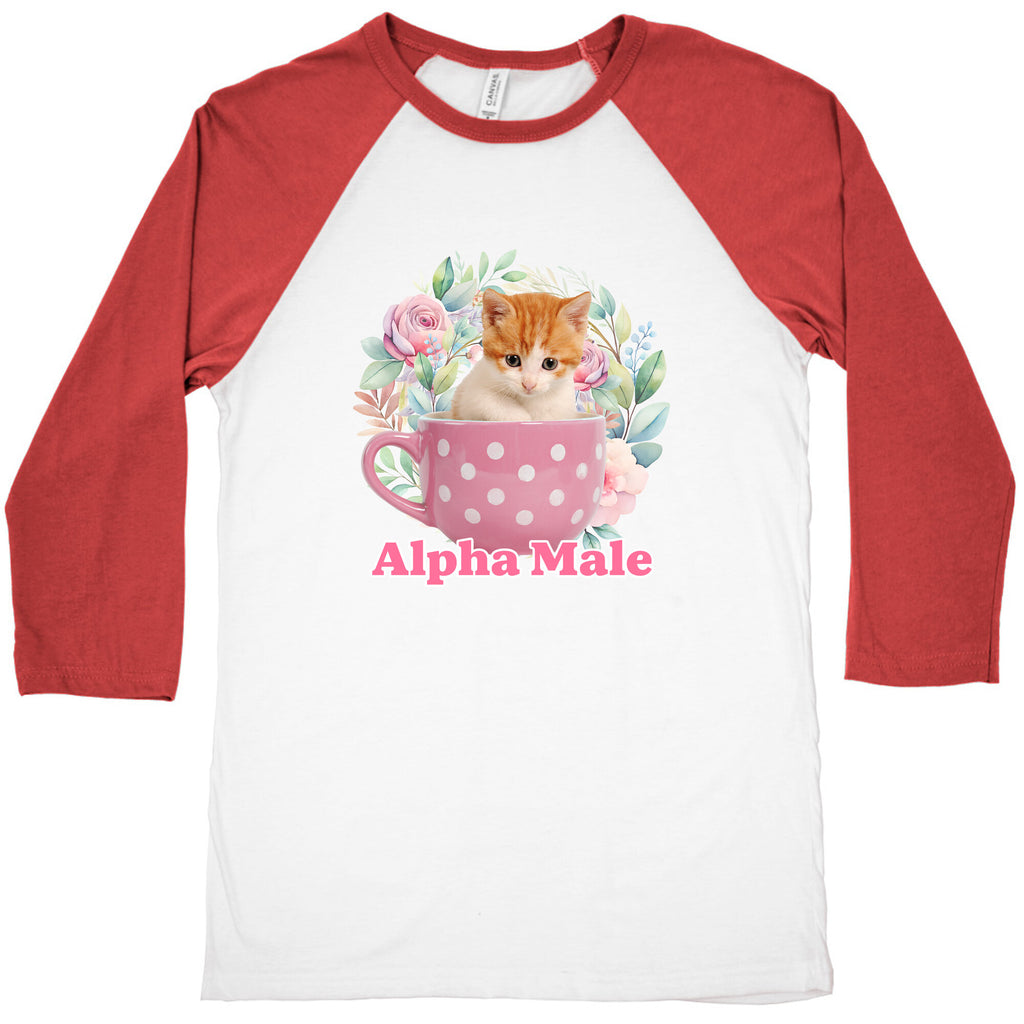 Alpha Male Kitten Baseball Tee