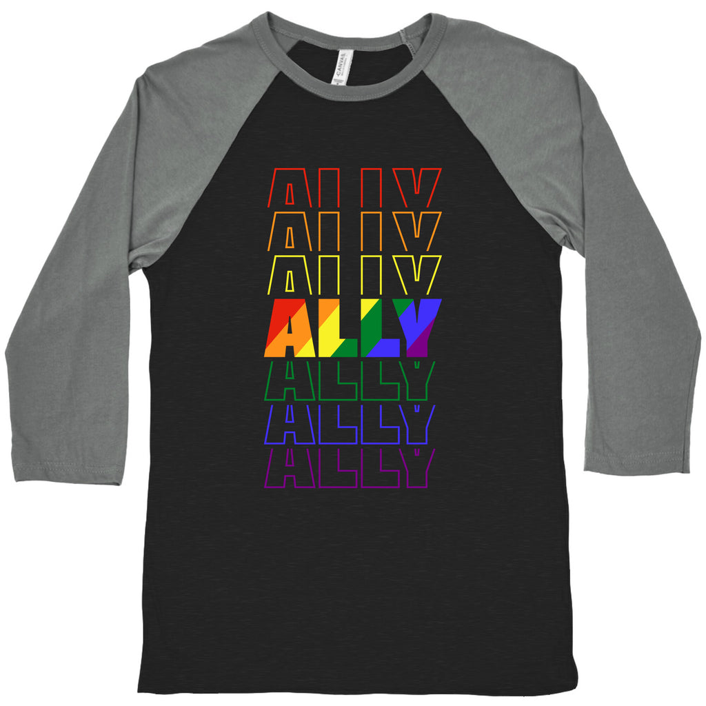 Ally LGBTQ Baseball Tee