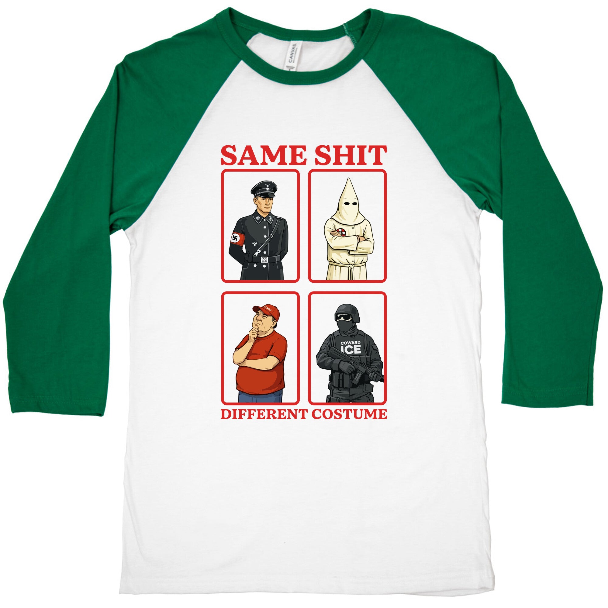 Same Shit Different Costume Baseball Tee