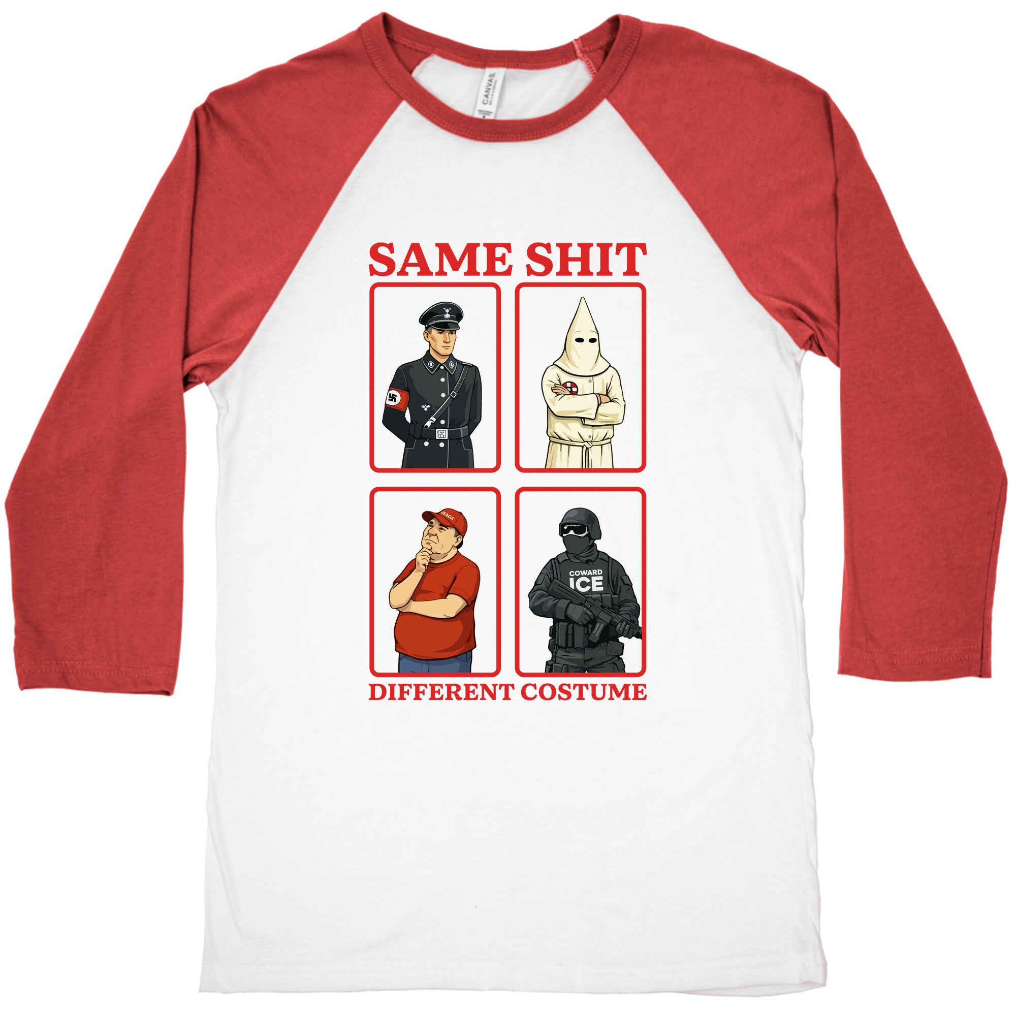 Same Shit Different Costume Baseball Tee