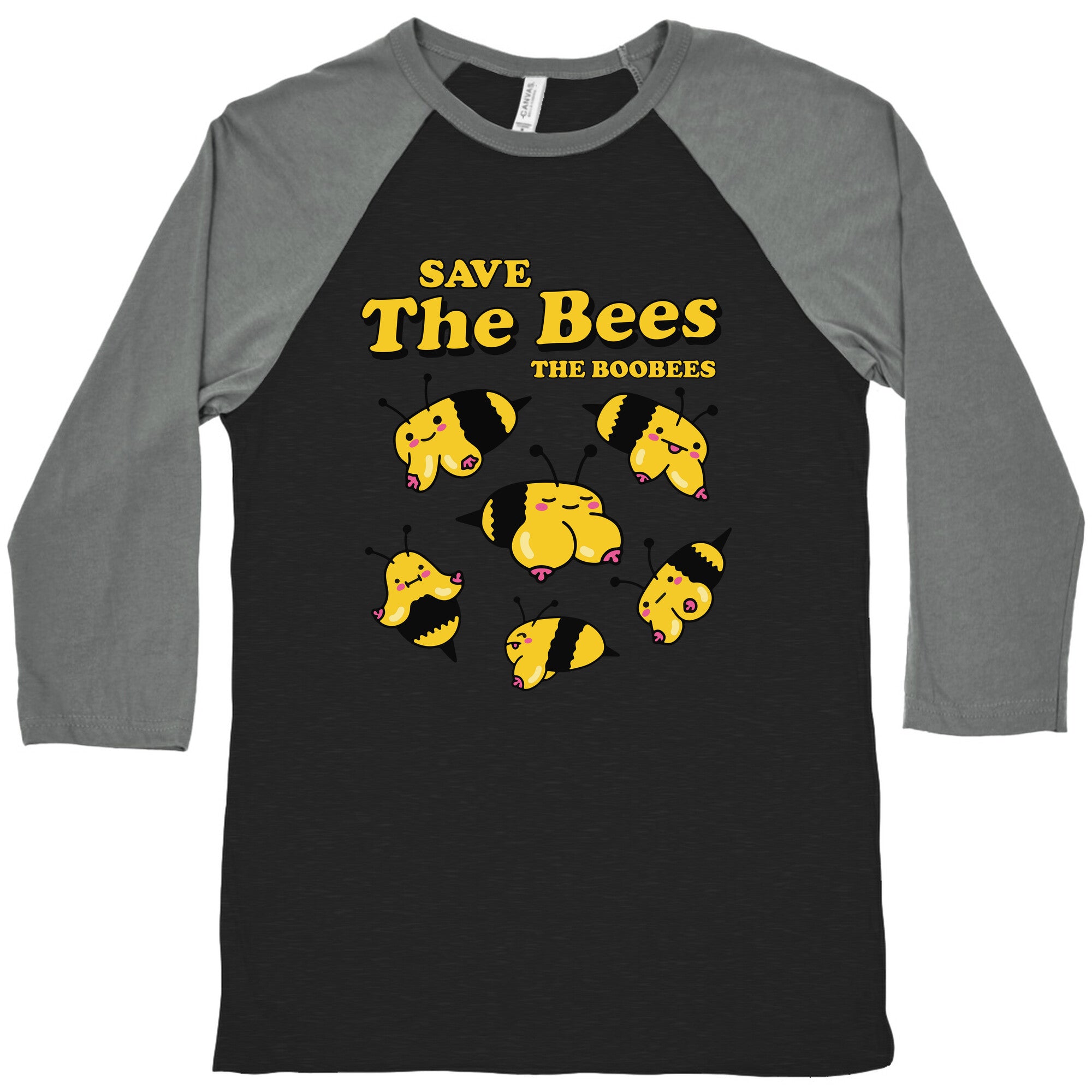 Save The Bees Boobees Baseball Tee